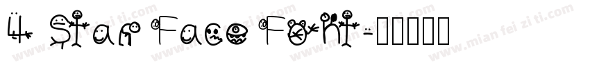 4 Star Face Font字体转换